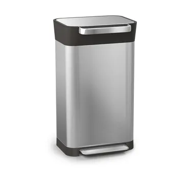 Kosz na śmieci z funkcją zgniatacza Joseph Joseph Titan 30 L - Stainless steel - Joseph Joseph