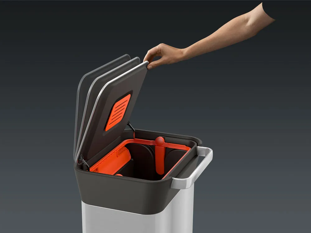 Kosz na śmieci z funkcją zgniatacza Joseph Joseph Titan 30 L, Stainless steel Joseph Joseph