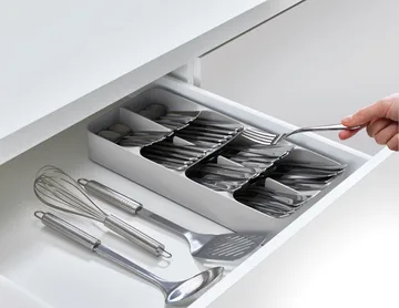 Organizer na sztućce Drawerstore, duży 39,4 cm - Szary - Joseph Joseph