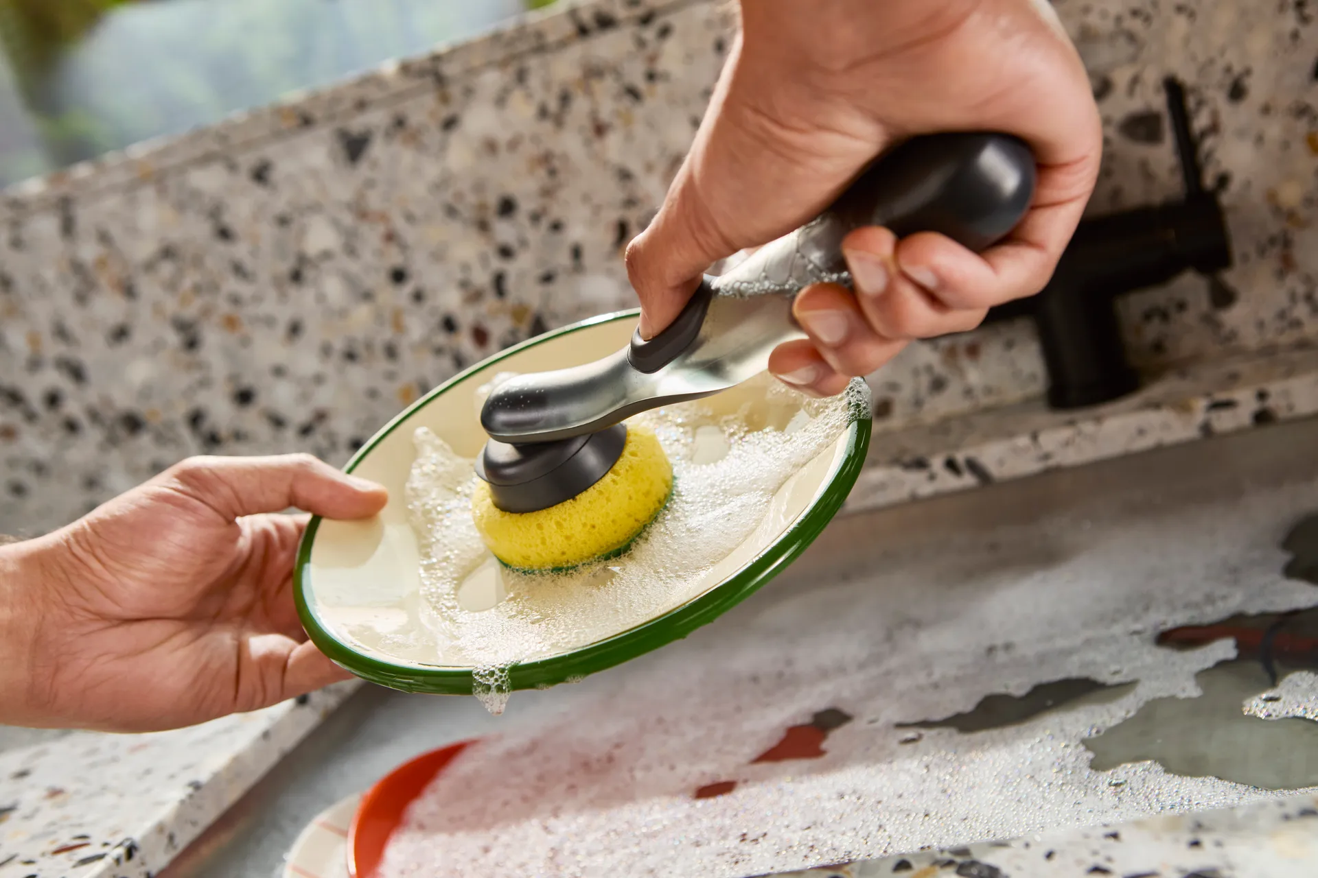 Sinktech Szczotka do naczyń z wymienną głowicą, Clear Joseph Joseph