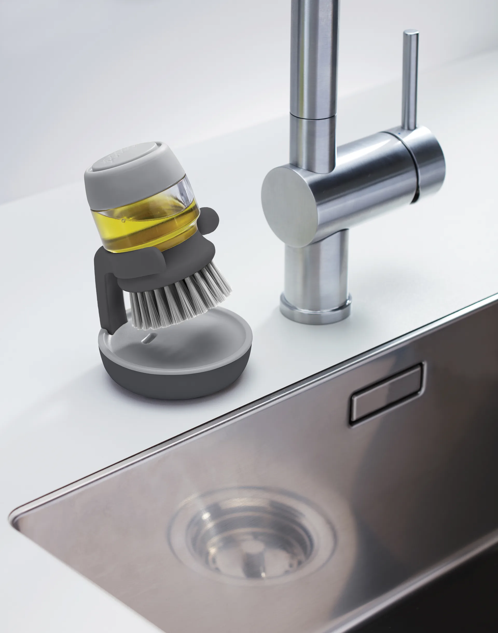 Szczotka do naczyń Palm 13,5 cm, Szara Joseph Joseph