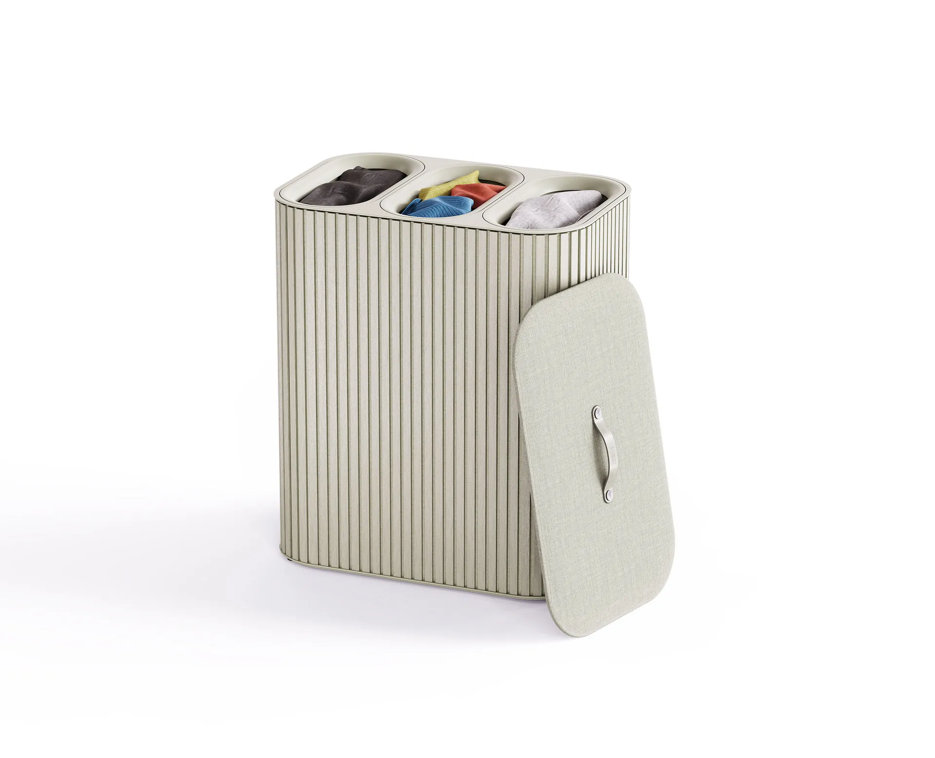 Tota Trio Luxe 90-litrowy kosz do segregacji prania, Ecru Joseph Joseph