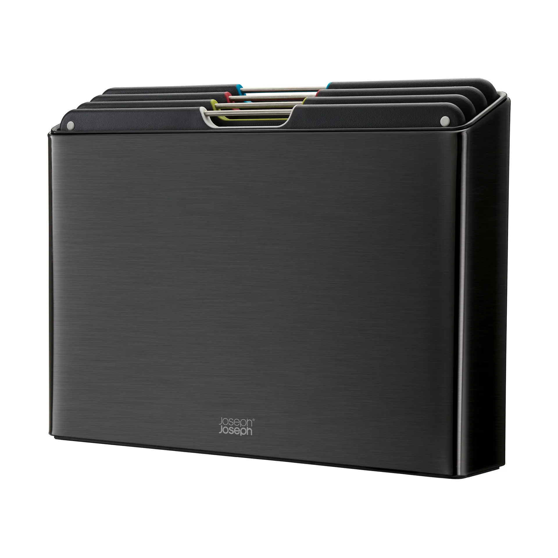 Zestaw desek do krojenia Folio Steel, 4 szt., Czarny Joseph Joseph