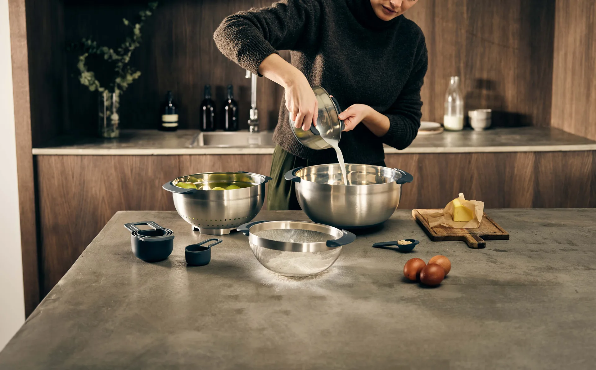 Zestaw misek Nest 9 części., Stal nierdzewna Joseph Joseph