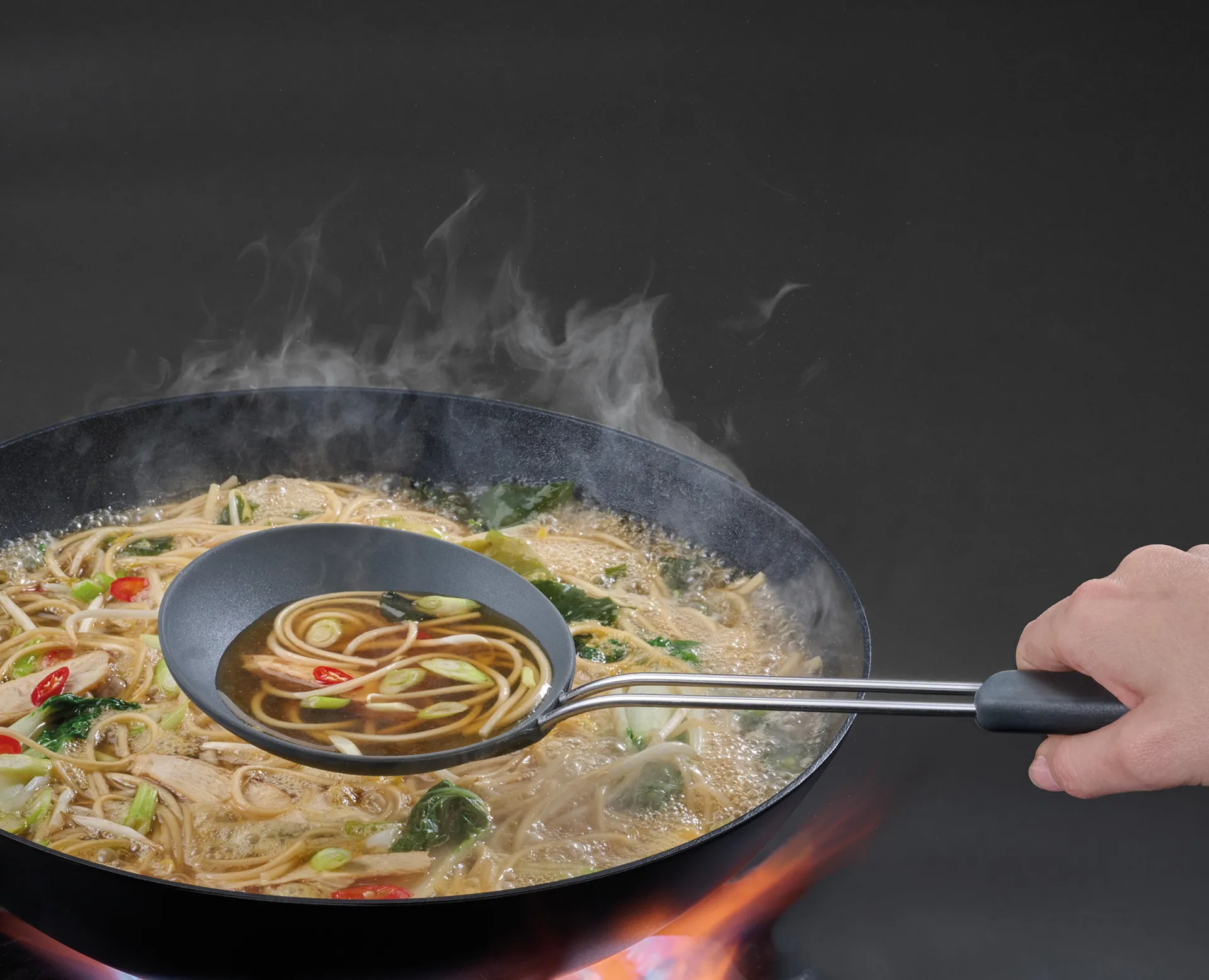 Zestaw wok Nest Fusion 3 części, Czarny Joseph Joseph