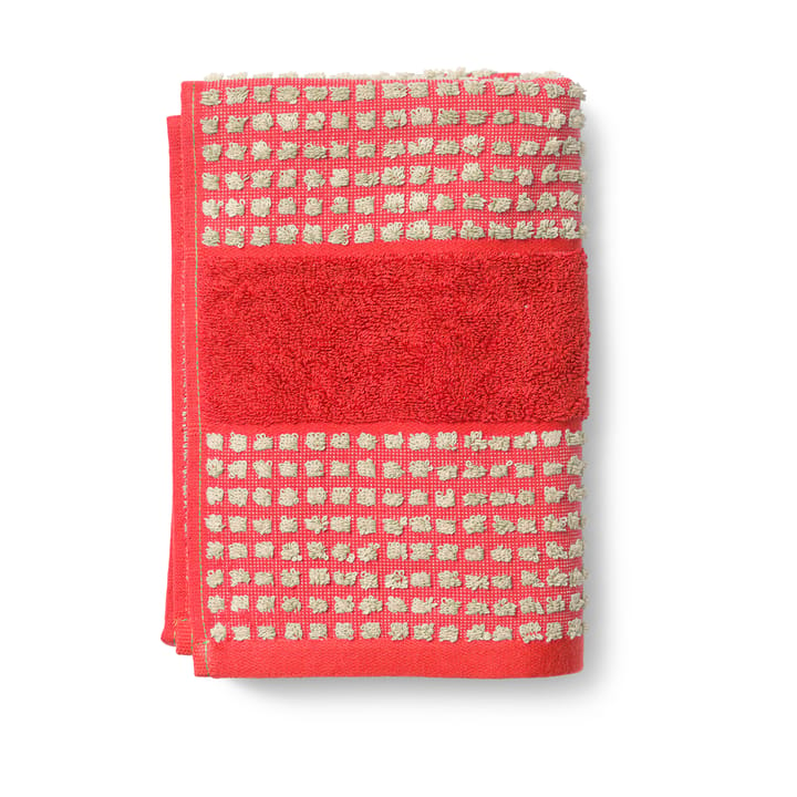 Check ręcznik 50x100 cm - Czerwony-piasek - Juna