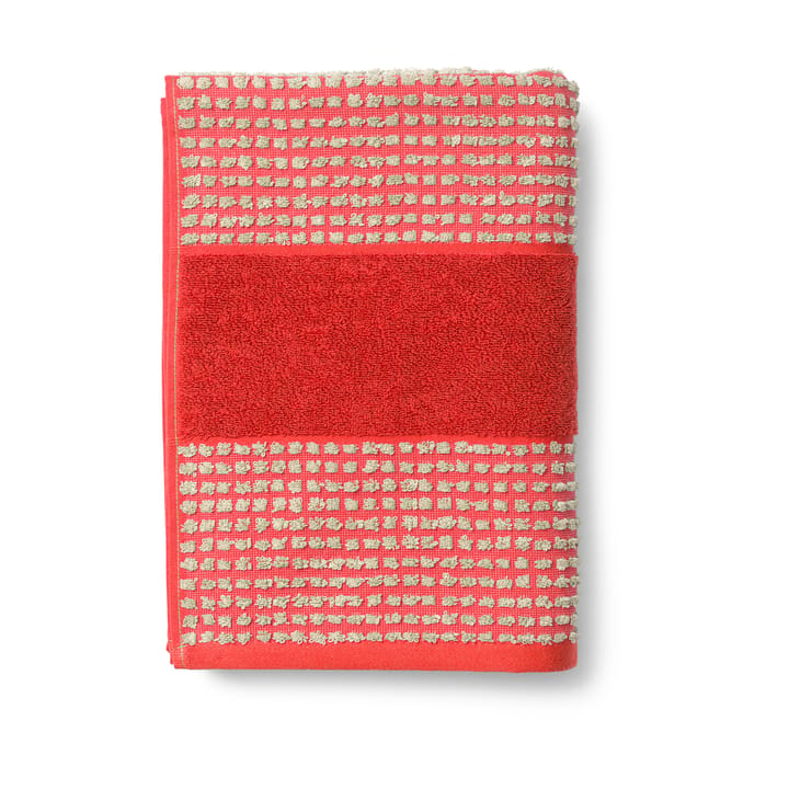 Check ręcznik 70x140 cm - Czerwony-piasek - Juna