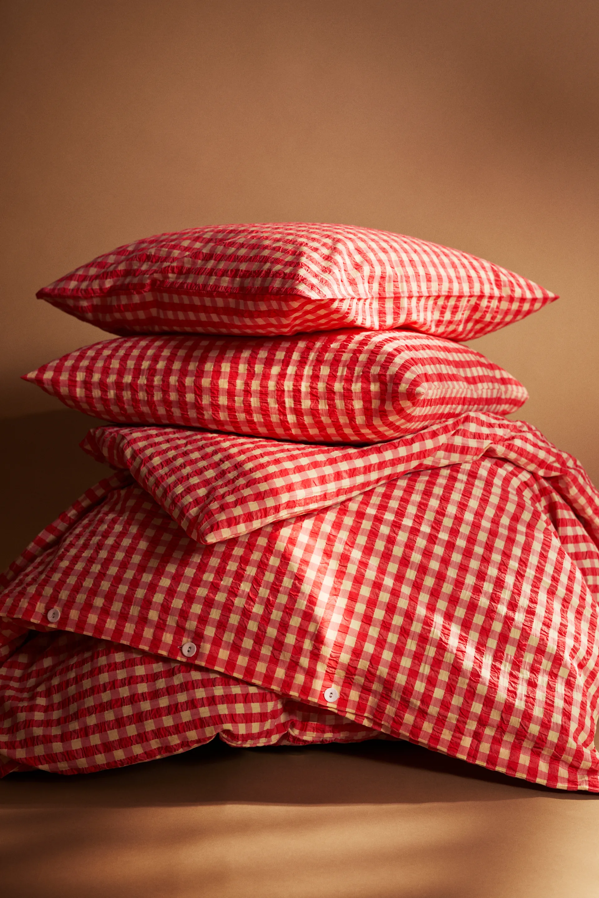 Komplet pościeli Bæk&Bølge 150x210 cm, Czerwono-żółty Juna