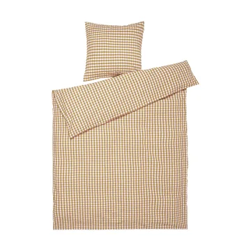 Komplet pościeli Bæk&Bølge 150x210 cm - Karmelowy-offwhite - Juna