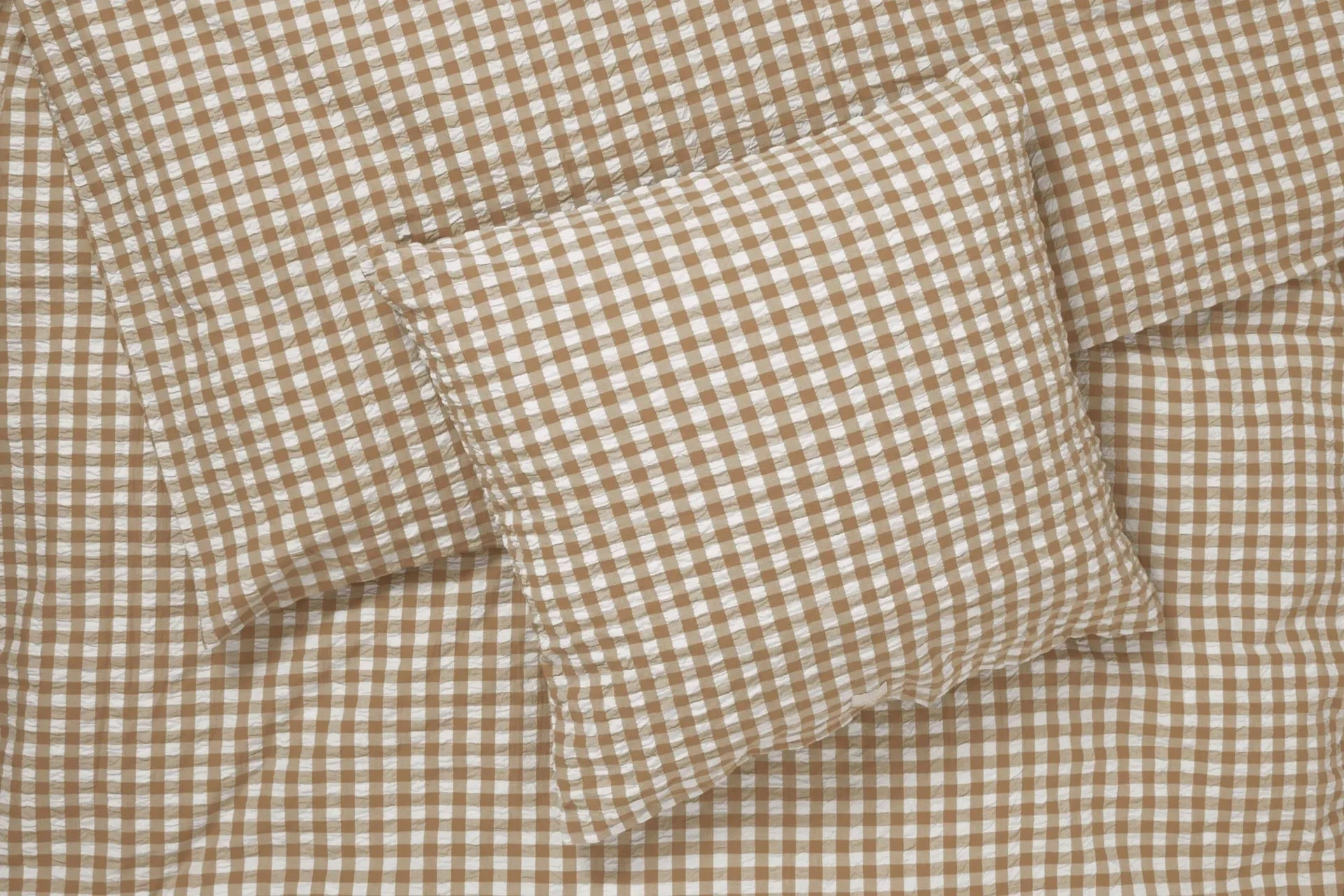 Komplet pościeli Bæk&Bølge 150x210 cm, Karmelowy-offwhite Juna