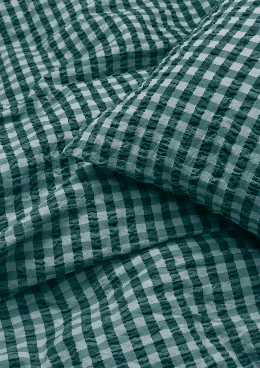 Komplet pościeli Bæk&Bølge 150x210 cm, Zielono-błękitny Juna