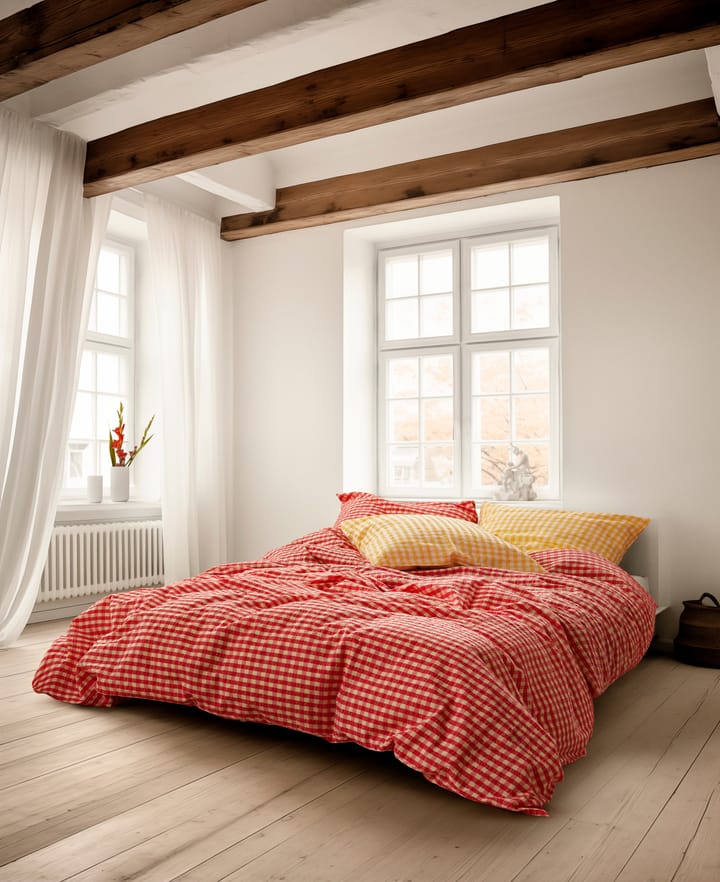 Komplet pościeli Bæk&Bølge 220x220 cm, Czerwono-żółty Juna