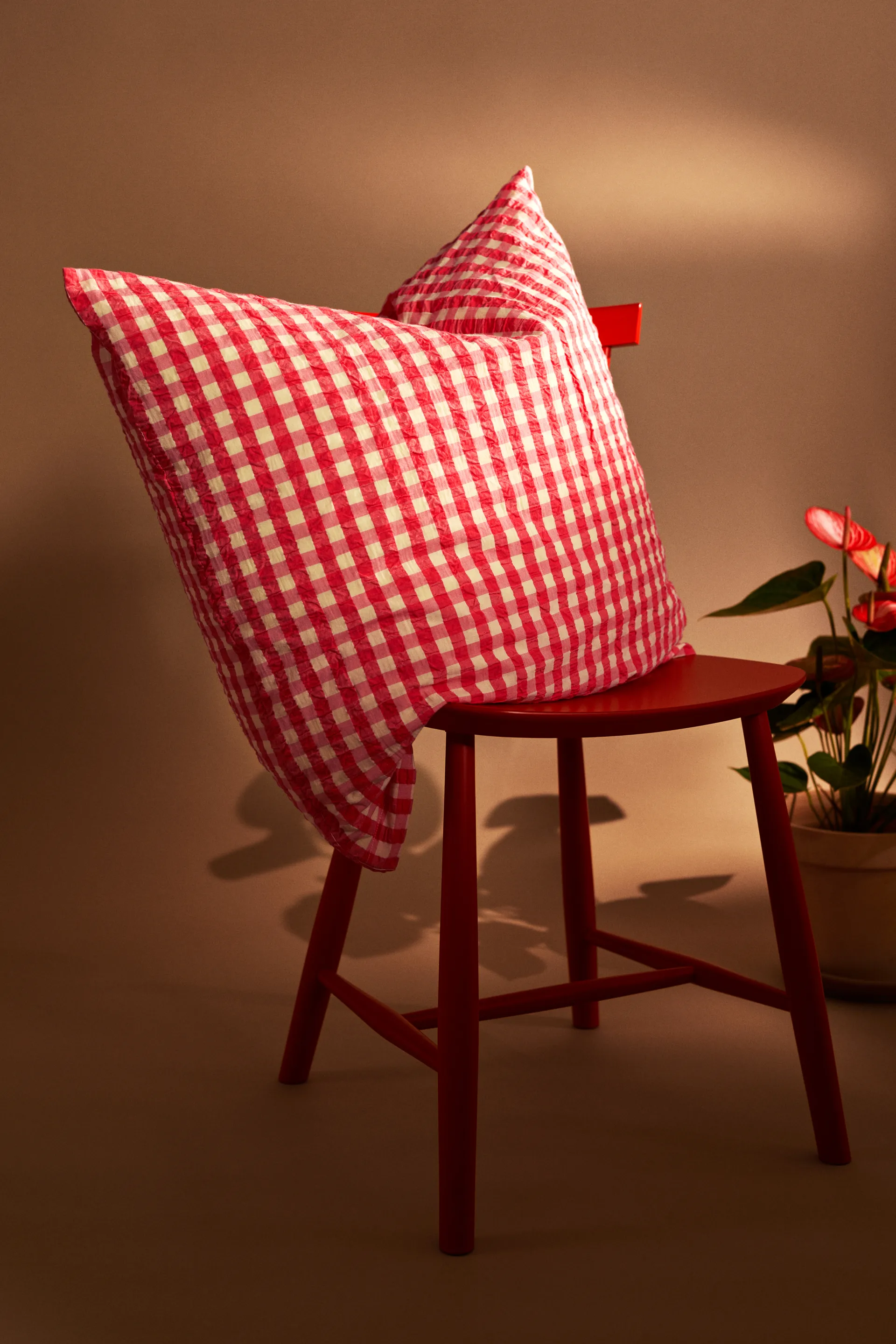 Komplet pościeli Bæk&Bølge 220x220 cm, Czerwono-żółty Juna