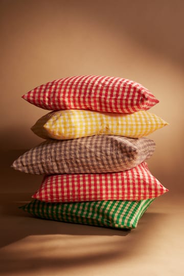 Komplet pościeli Bæk&Bølge 220x220 cm - Czerwono-żółty - Juna