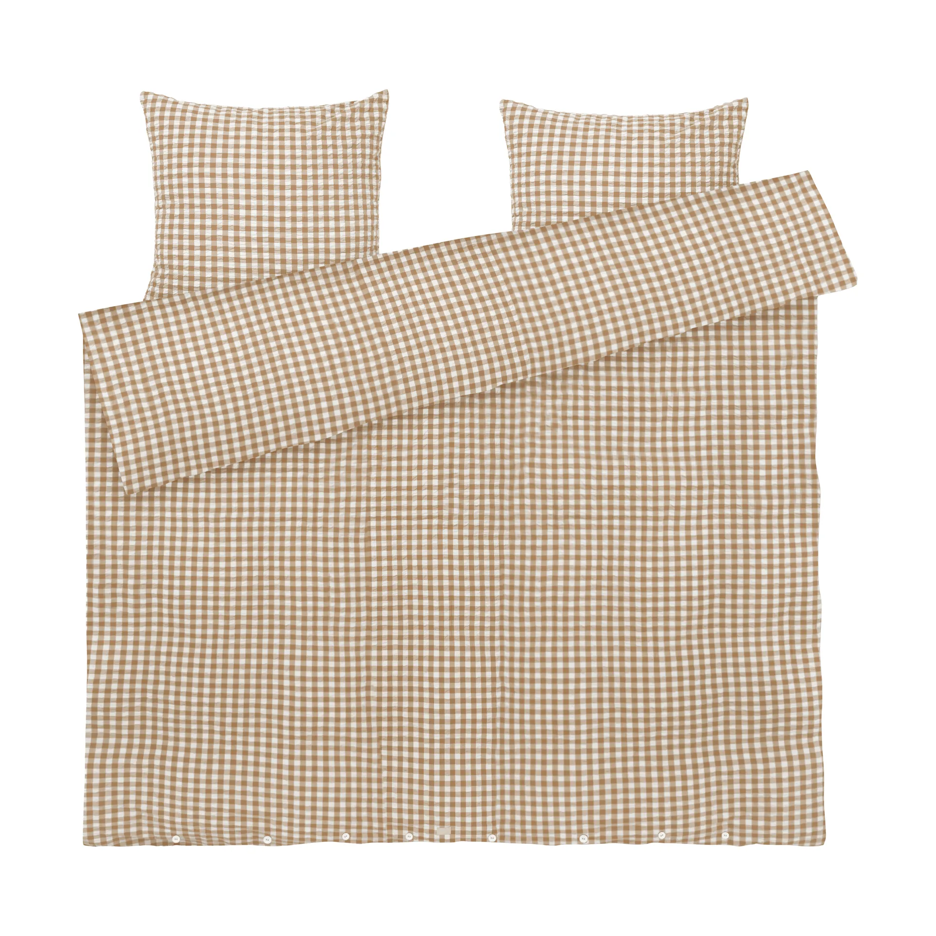 Komplet pościeli Bæk&Bølge 220x220 cm, Karmelowy-offwhite Juna