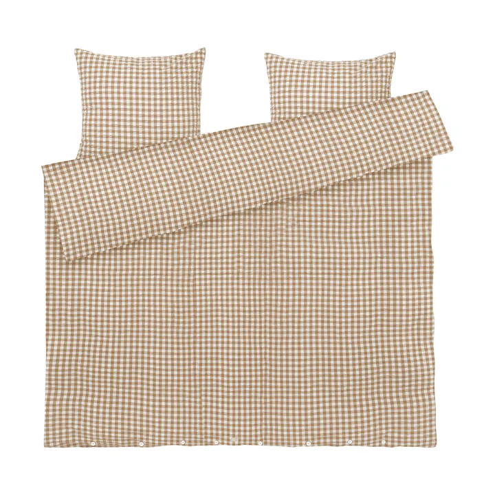 Komplet pościeli Bæk&Bølge 220x220 cm - Karmelowy-offwhite - Juna