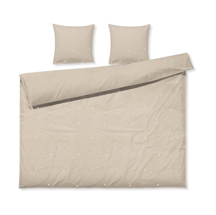 Komplet pościeli Daisy 220x220 cm - Piaskowo-biały - Juna