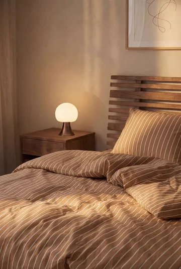 Komplet pościeli Soft, 150x210/50x60 cm - Karmelowy-offwhite - Juna