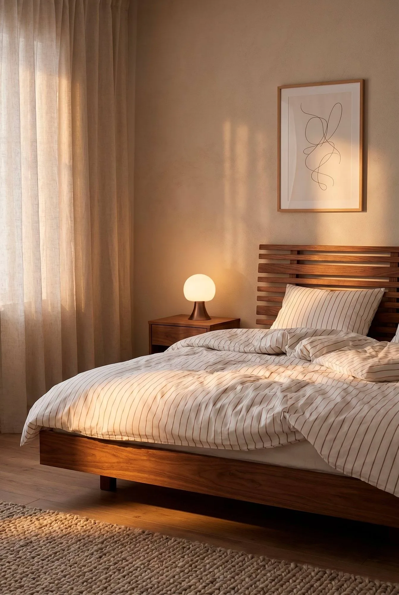 Komplet pościeli Soft, 220x220/2x50x60 cm, Offwhite-karmelowy Juna