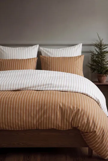 Komplet pościeli Soft, 220x220/2x50x60 cm - Offwhite-karmelowy - Juna