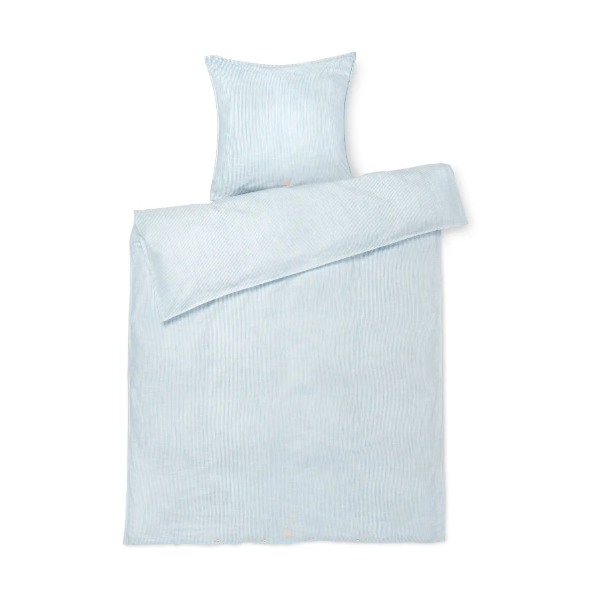 Zestaw pościeli Monochrome Lines o wymiarach 150x210 cm., Jasnoniebiesko-biały Juna