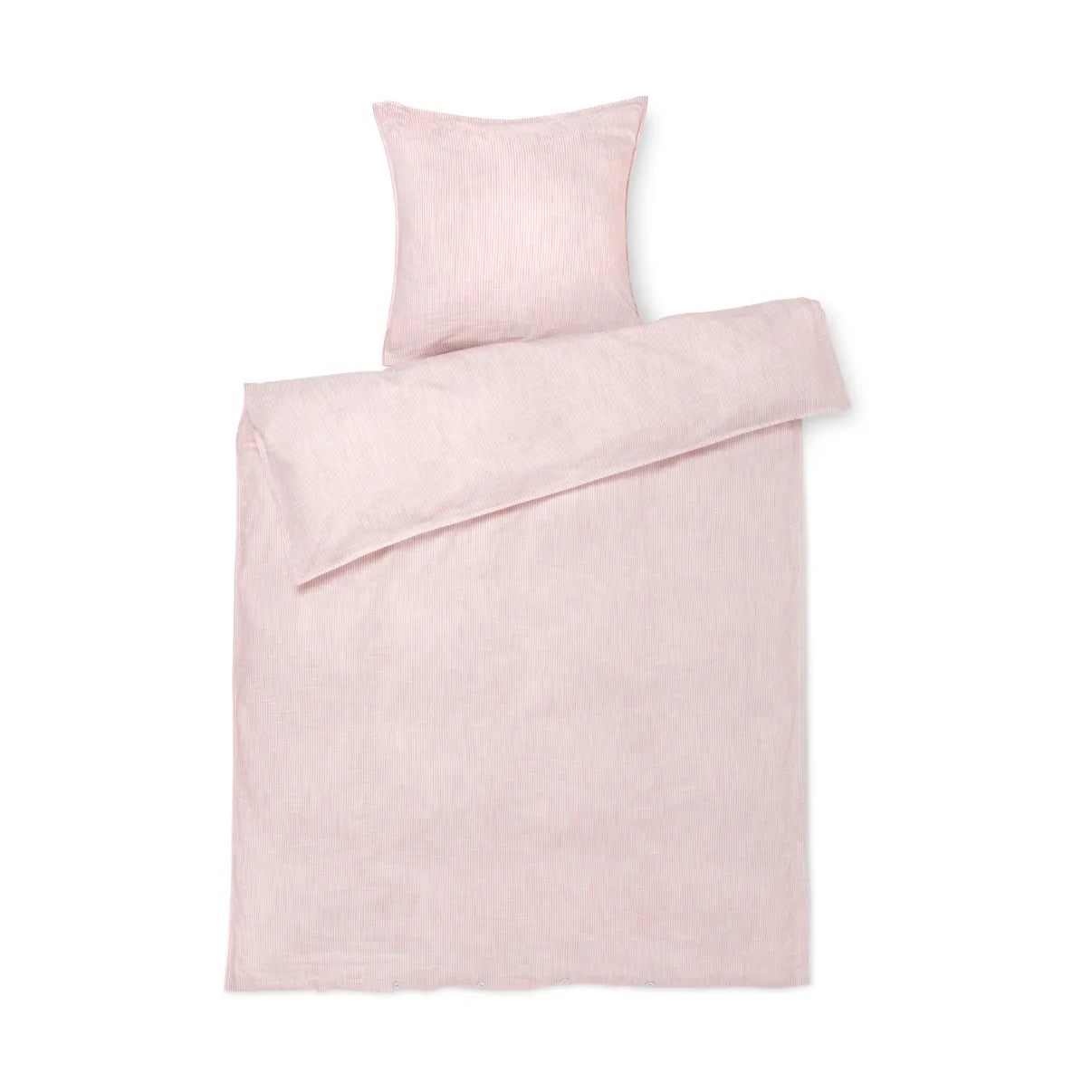 Zestaw pościeli Monochrome Lines o wymiarach 150x210 cm., Różowo-biały Juna