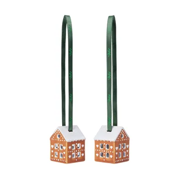 Gingerbread Świąteczna zawieszka 5 cm 2 szt. - Brązowy - Kähler