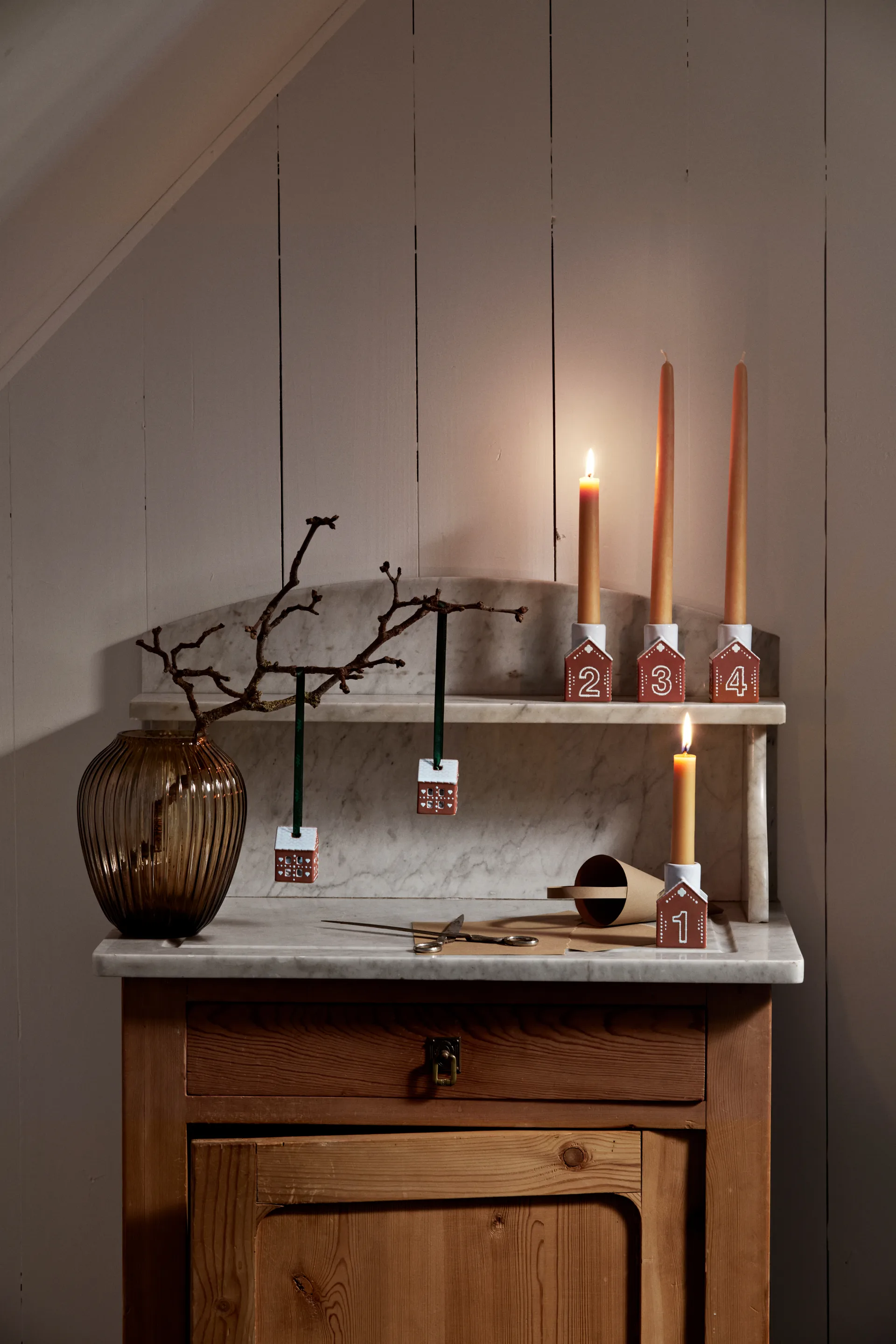 Gingerbread Świąteczna zawieszka 5 cm 2 szt., Brązowy Kähler