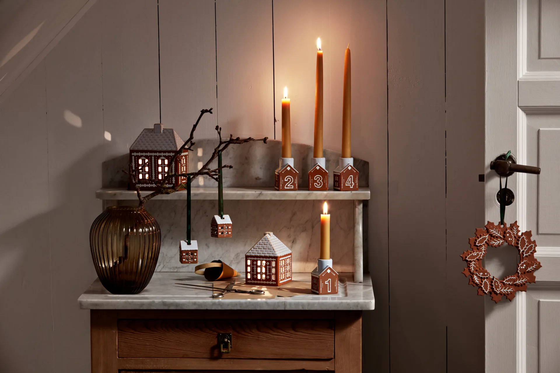 Gingerbread Świąteczna zawieszka 5 cm 2 szt., Brązowy Kähler