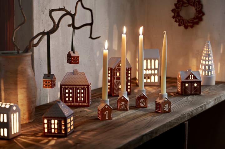 Gingerbread świecznik adwentowy 4 części, Brązowy Kähler