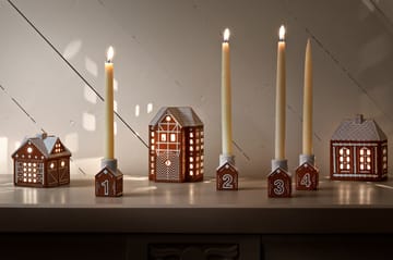 Gingerbread świecznik adwentowy 4 części - Brązowy - Kähler