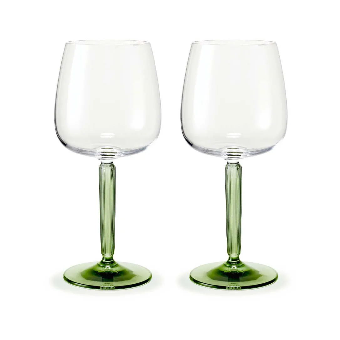 Hammershøi kieliszki do czerwonego wina 490 ml, 2‑pak, Jasnozielony Kähler