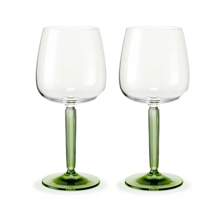 Hammershøi kieliszki do czerwonego wina 490 ml, 2‑pak - Jasnozielony - Kähler