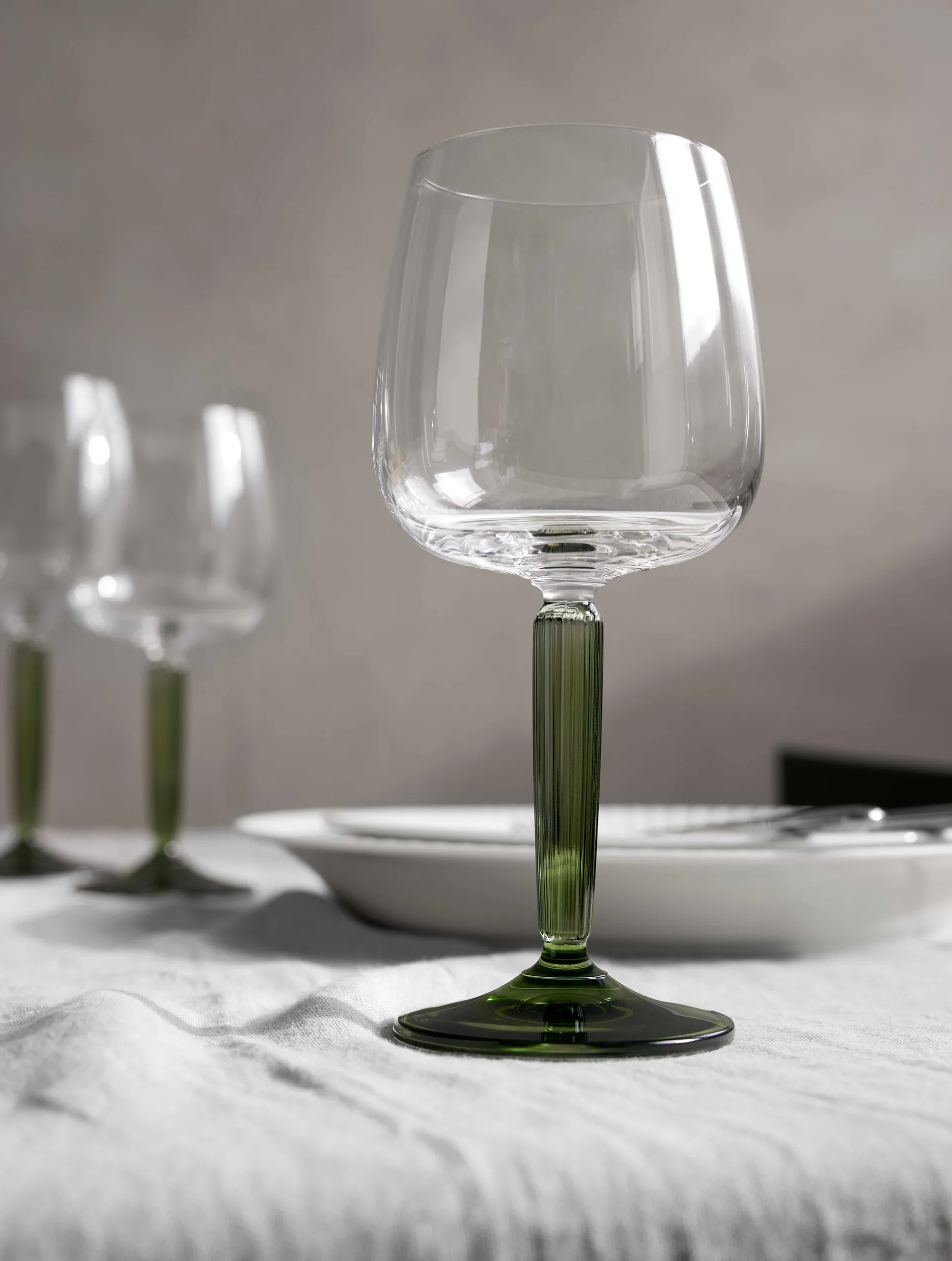 Hammershøi kieliszki do czerwonego wina 490 ml, 2‑pak, Jasnozielony Kähler