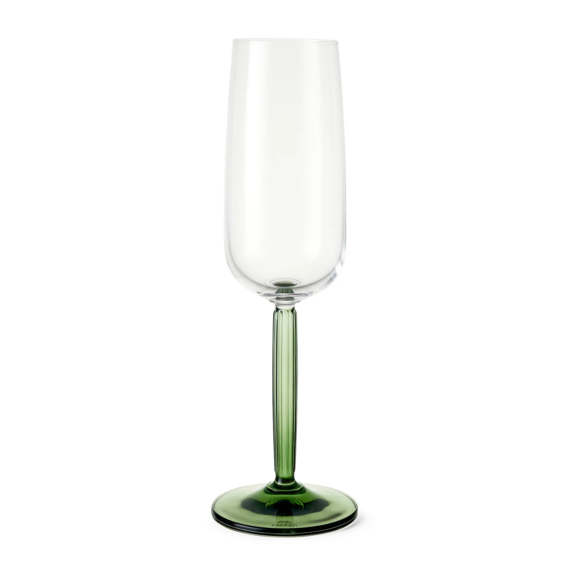 Hammershøi kieliszki do szampana 240 ml, 2‑pak, Zielony Kähler