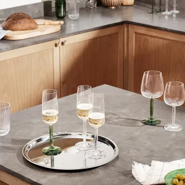 Hammershøi kieliszki do szampana 240 ml, 2‑pak - Zielony - Kähler
