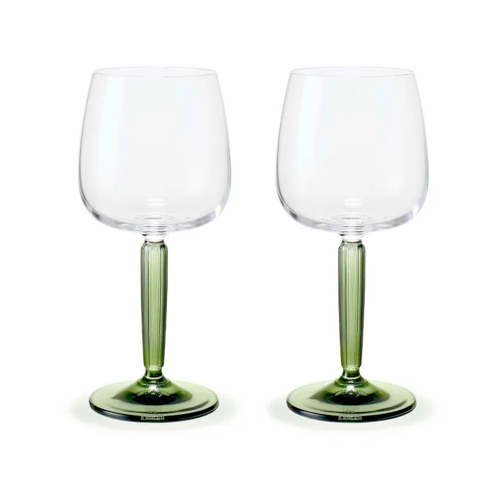 Hammershøi kieliszki do wina białego 350 ml, 2‑pak - Zielony - Kähler