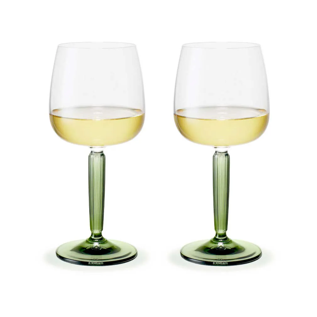 Hammershøi kieliszki do wina białego 350 ml, 2‑pak, Zielony Kähler