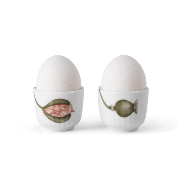 Hammershøi Poppy kubek na jajko 2-pak, White-decor Kähler