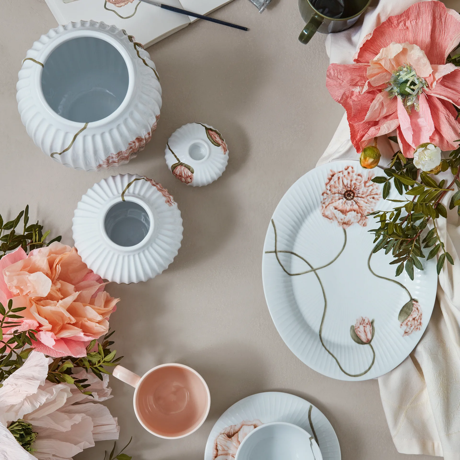 Hammershøi Poppy owalny talerz 22,5x28,5 cm, Biały Kähler