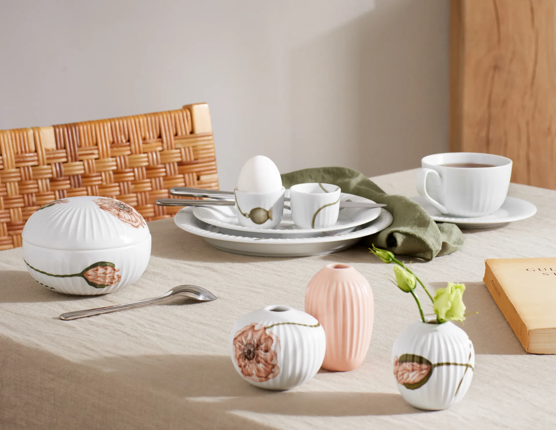 Hammershøi Poppy wazon miniatura 3 cz., White-decor Kähler