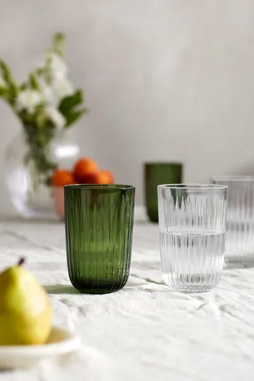 Hammershøi szklanka na wodę 370 ml, 4‑pak - Zielona - Kähler