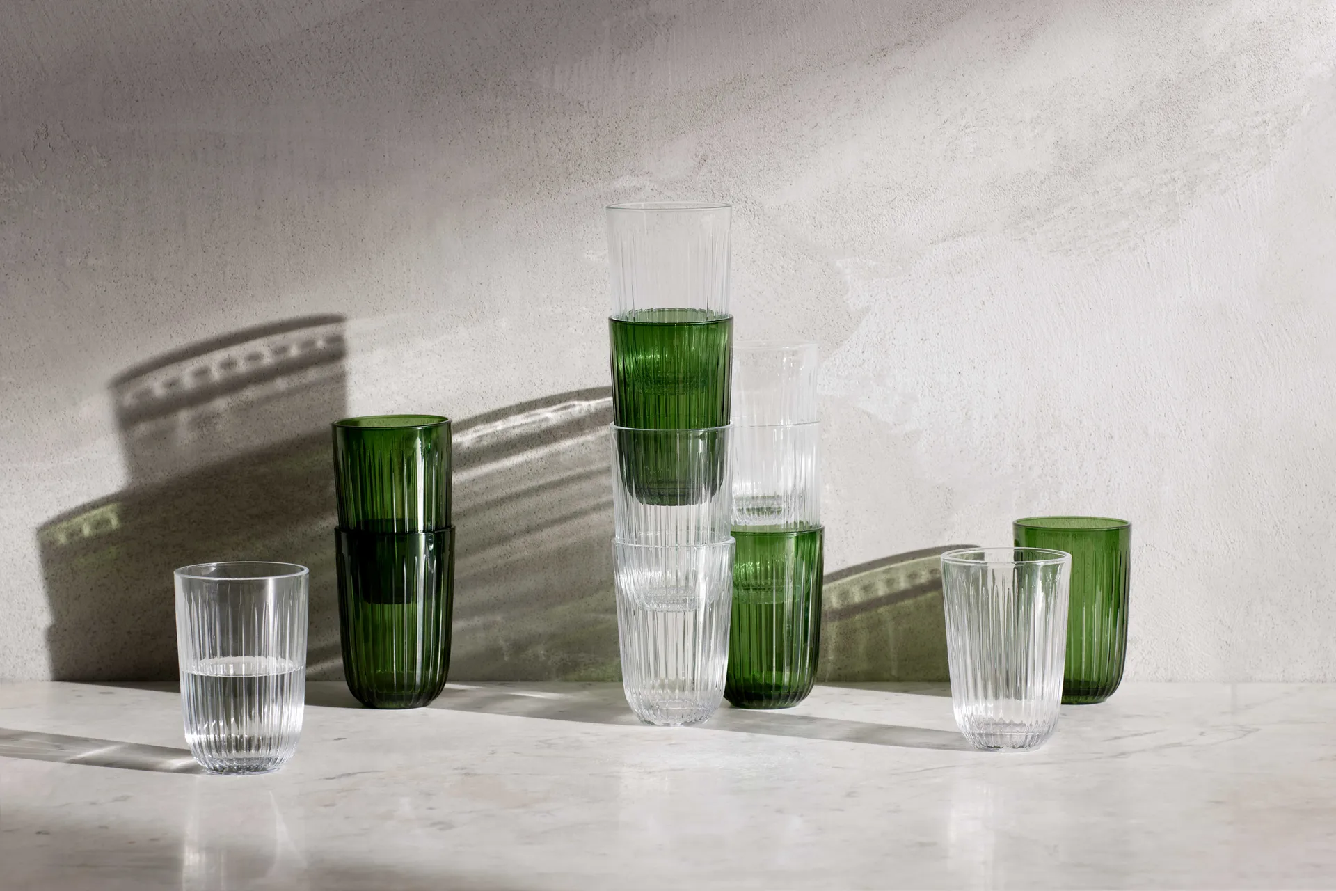 Hammershøi szklanka na wodę 370 ml, 4‑pak, Zielona Kähler