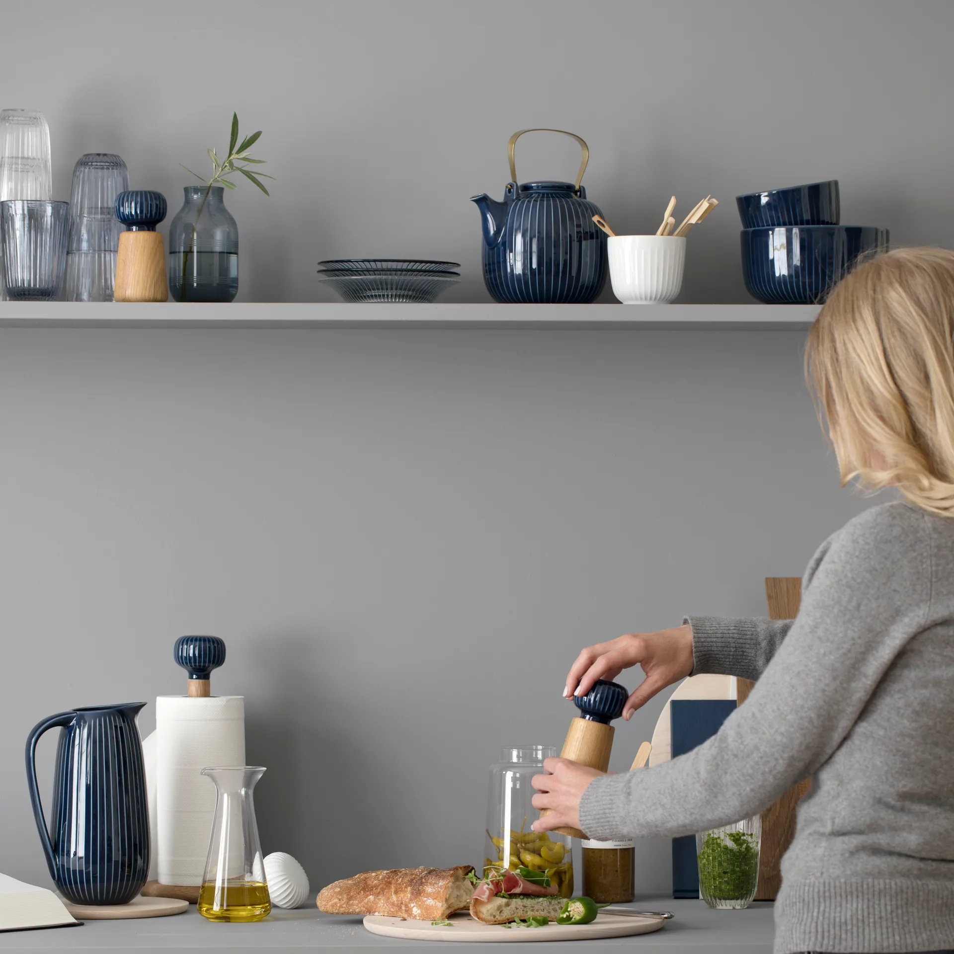 Misa Hammershøi Ø12 cm, indygo Kähler