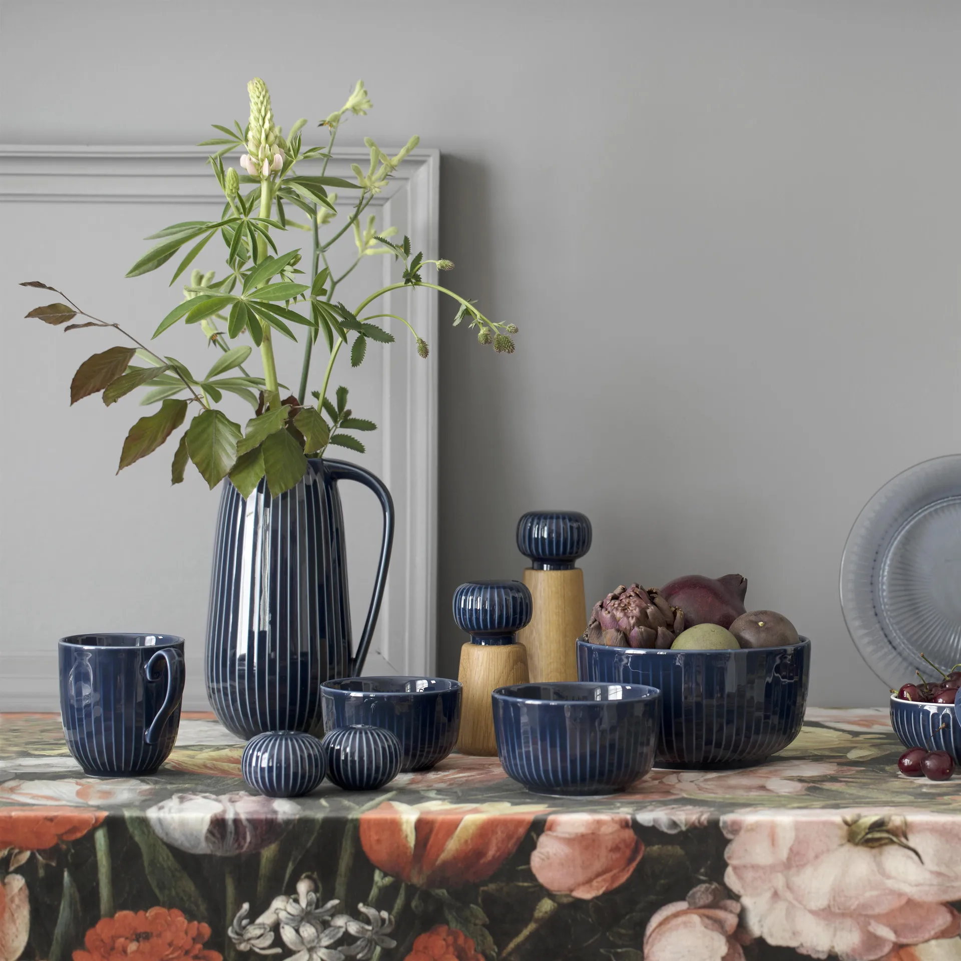 Młynek do przypraw Hammershøi - Duży, Indygo Kähler