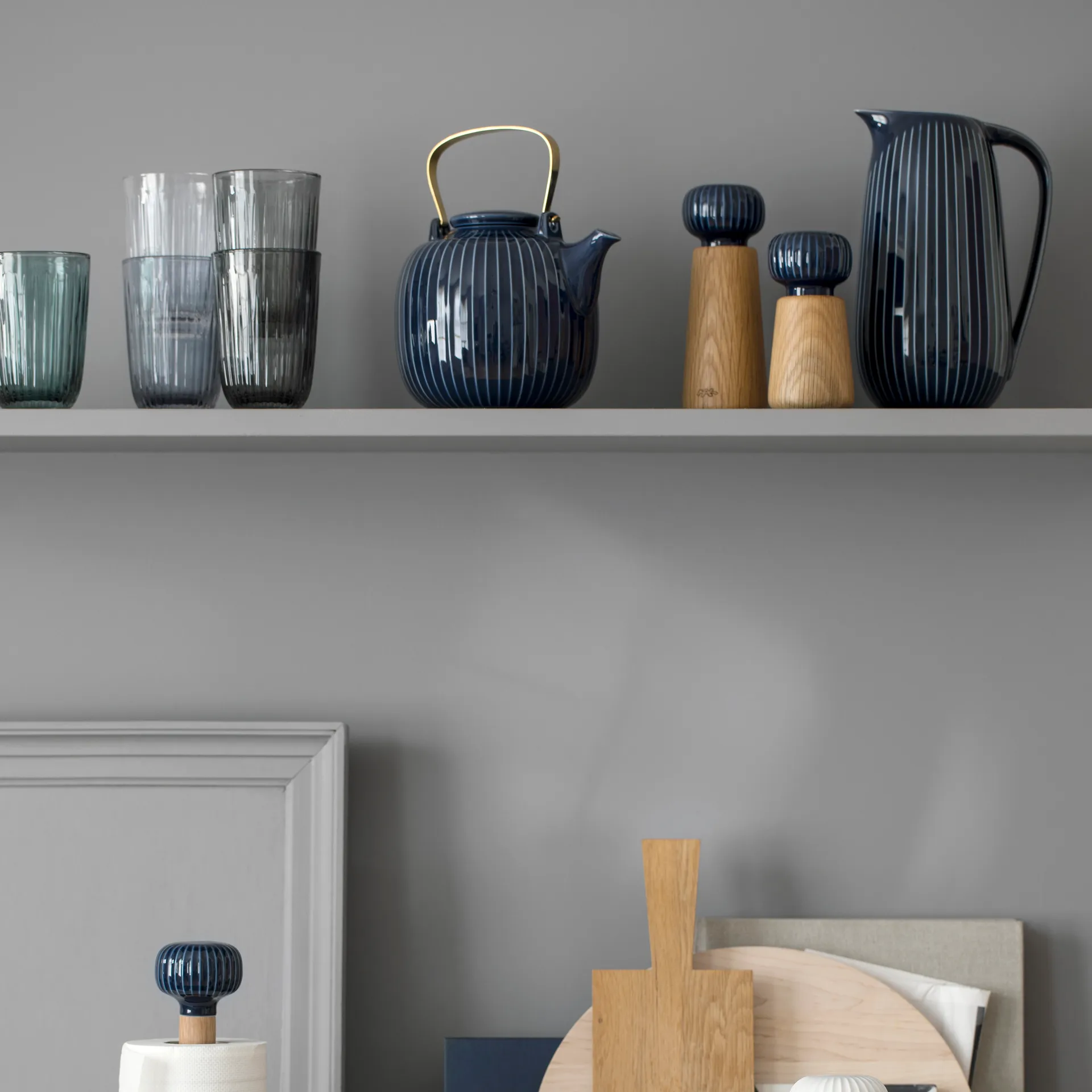 Młynek do przypraw Hammershøi - Duży, Indygo Kähler