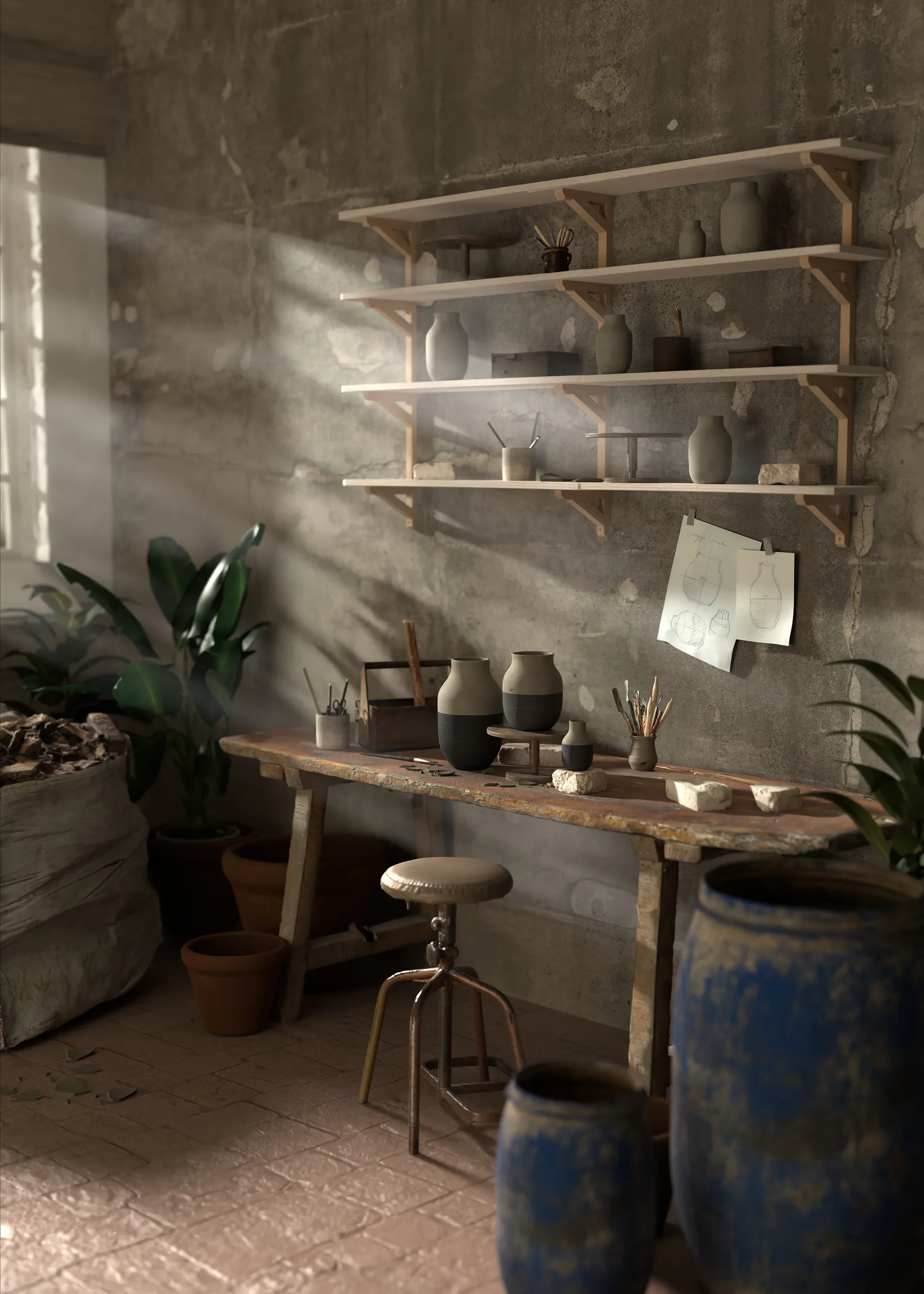 Omaggio Circulare Wazon W20 cm, Antracytowy szary Kähler