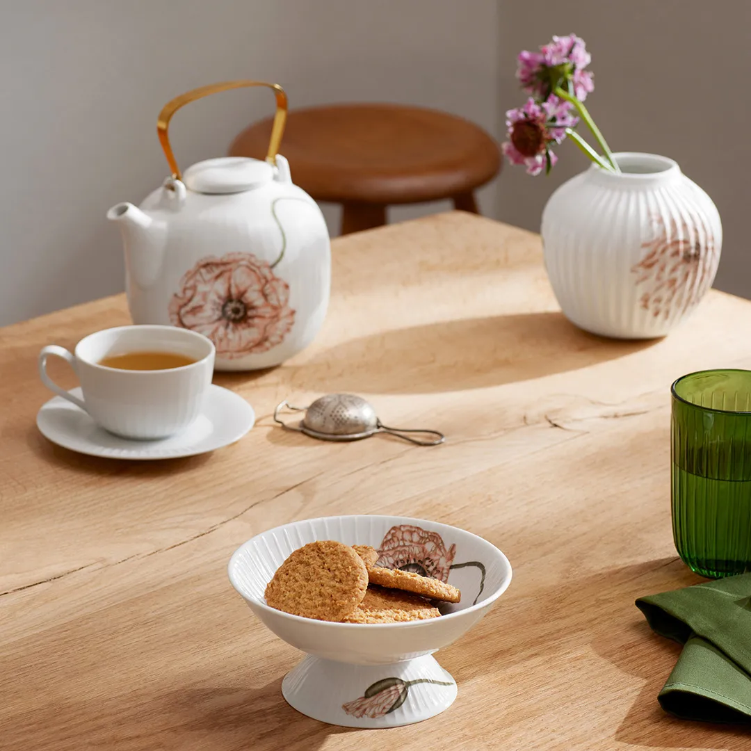 Salaterka na nóżce Hammershøi Poppy Ø16 cm, Biały Kähler