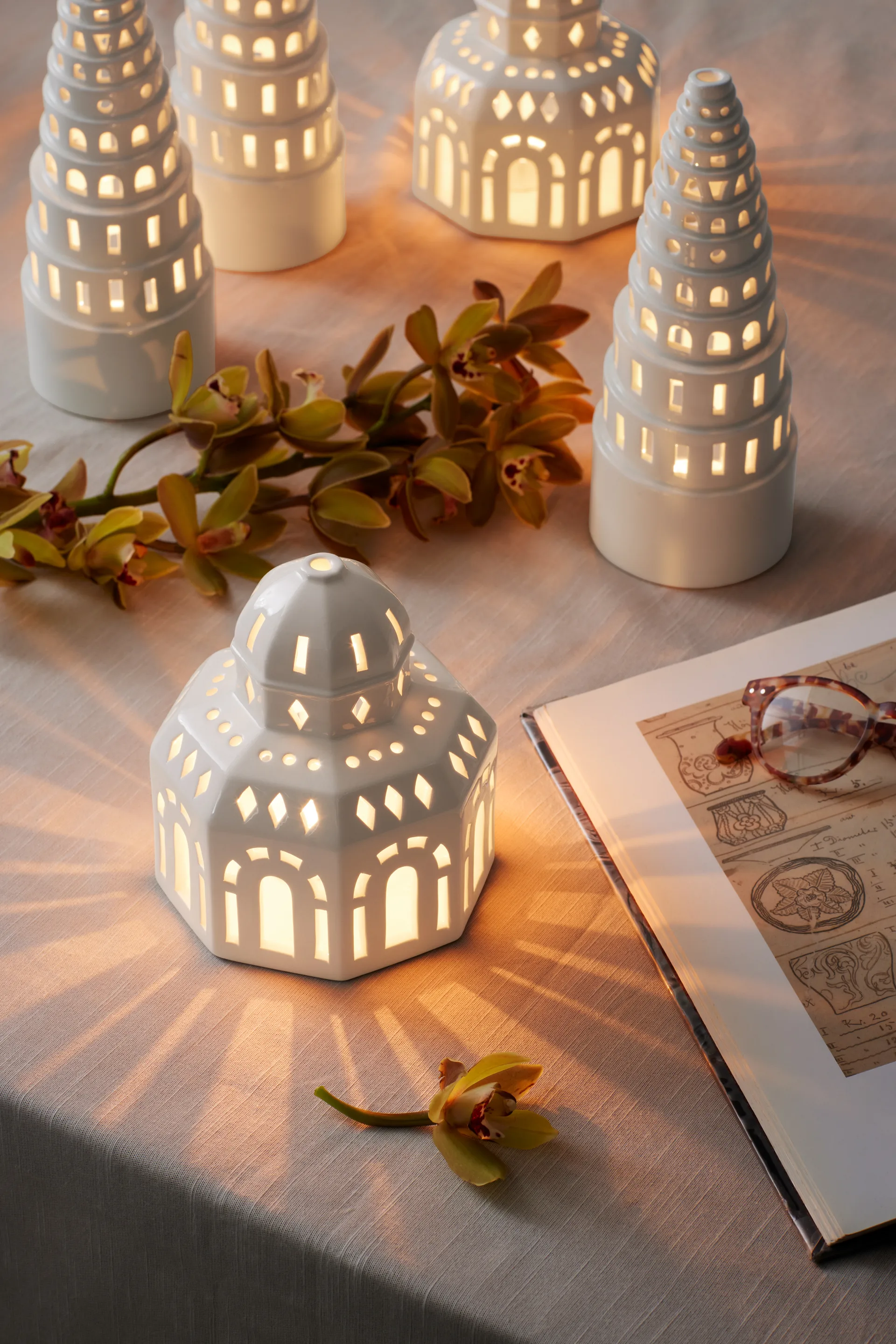 Świecznik ceramiczny Urbania, Glass Hall Kähler