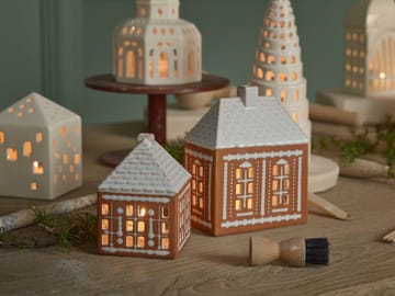 Świecznik domek z piernika medium 15 cm - Brązowy - Kähler